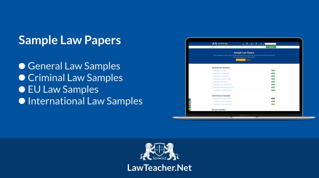 Sample Law Papers From Our Services